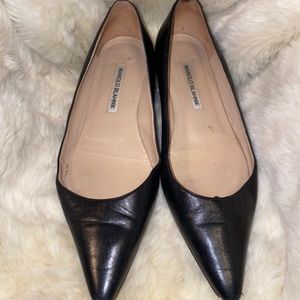 Manolo Blahnik Black Flats size 8